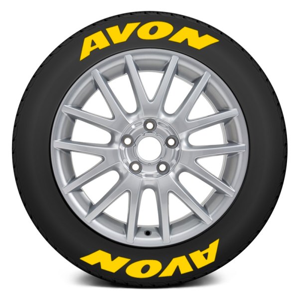 Tire Stickers® - Yellow "Avon" Tire Lettering Kit