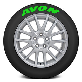 Tire Stickers® - Green "Avon" Tire Lettering Kit