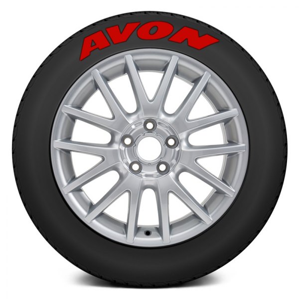 Tire Stickers® - Red "Avon" Tire Lettering Kit