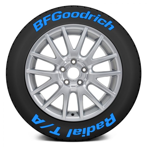 Tire Stickers® - Blue "BF Goodrich Radial T/A" Tire Lettering Kit