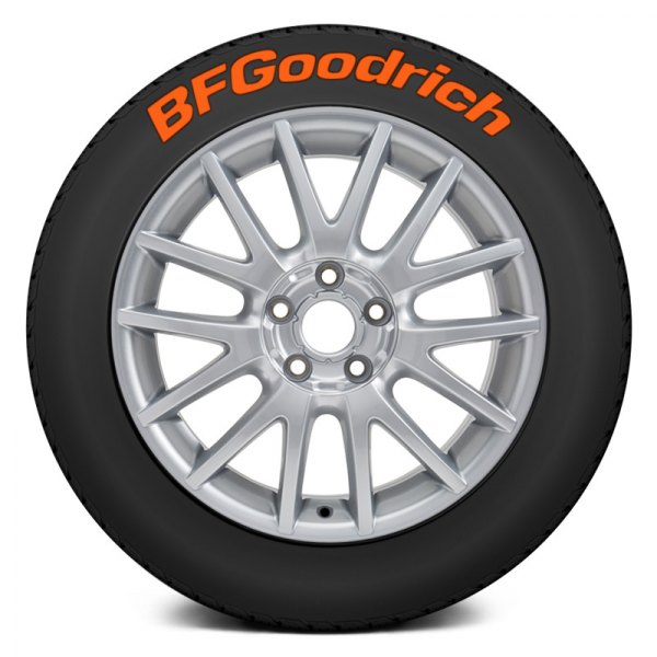 Tire Stickers® - Orange "BF Goodrich" Tire Lettering Kit