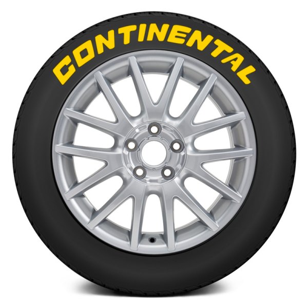 Tire Stickers® - Yellow "Continental" Tire Lettering Kit