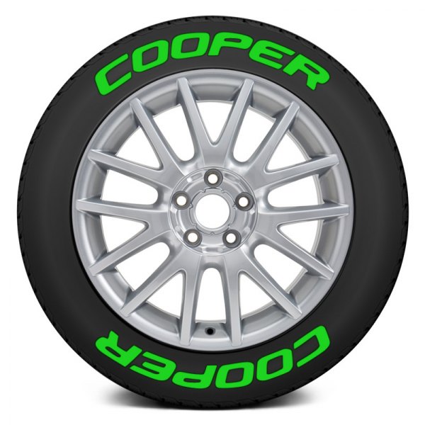 Tire Stickers® - Green "Cooper" Tire Lettering Kit