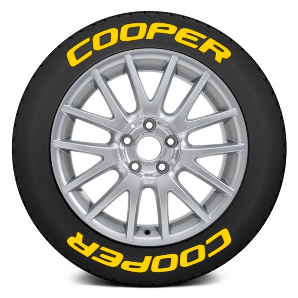 Tire Stickers® - Yellow "Cooper" Tire Lettering Kit