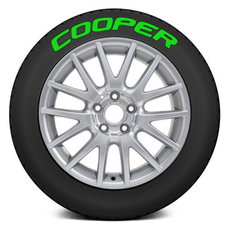 Tire Stickers® - Green "Cooper" Tire Lettering Kit