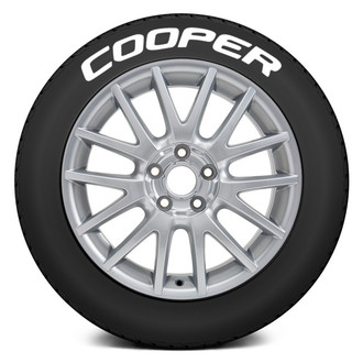 Tire Stickers® - White "Cooper" Tire Lettering Kit