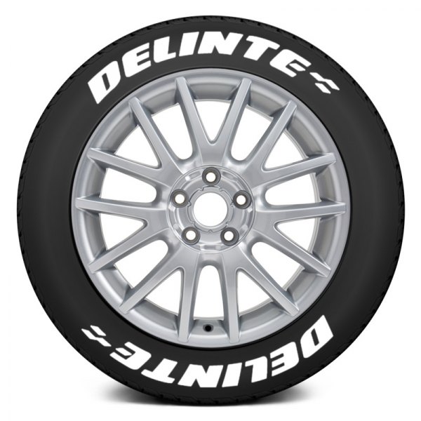 Tire Stickers® - White "Delinte" Tire Lettering Kit