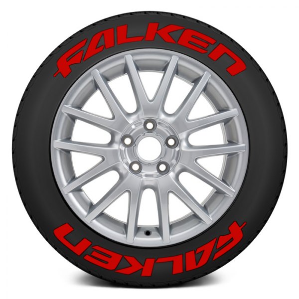 Tire Stickers® - Red "Falken" Tire Lettering Kit