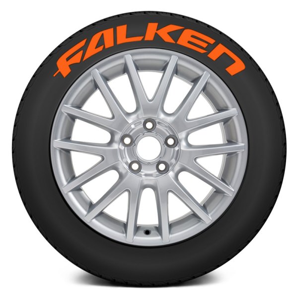 Tire Stickers® - Orange "Falken" Tire Lettering Kit