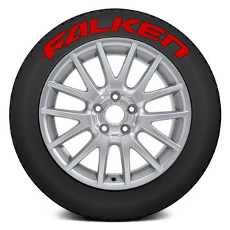 Tire Stickers® - Red "Falken" Tire Lettering Kit