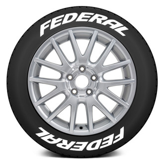 Tire Stickers® - White "Federal" Tire Lettering Kit