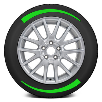 Tire Stickers® - Green "Flares" Full Tire Decal Kit