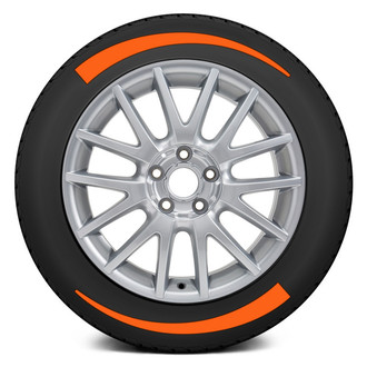 Tire Stickers® - Orange "Flares" Full Tire Decal Kit