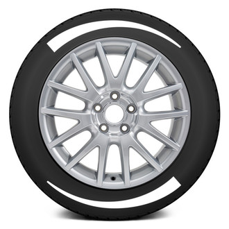 Tire Stickers® - White "Flares" Full Tire Decal Kit