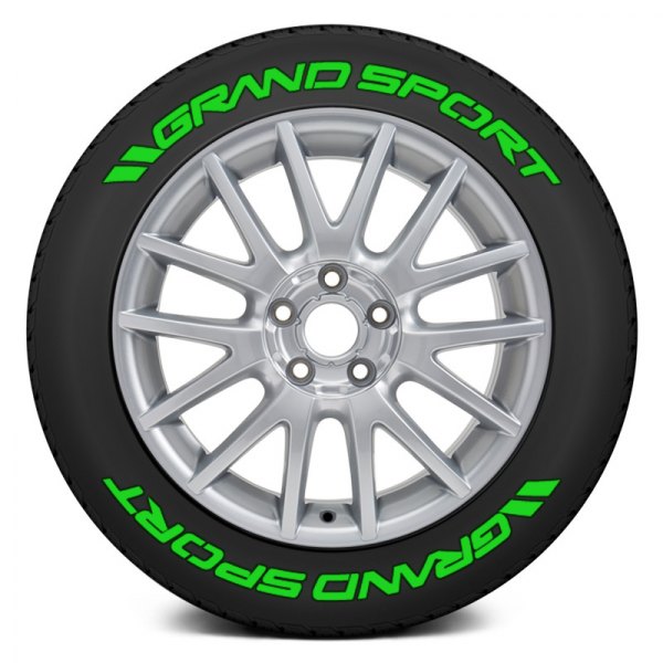 Tire Stickers® - Green "Grand Sport" Tire Lettering Kit