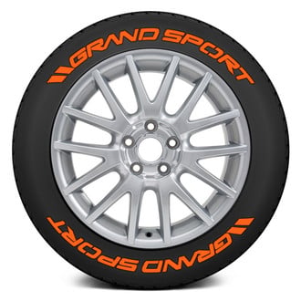 Tire Stickers® - Orange "Grand Sport" Tire Lettering Kit