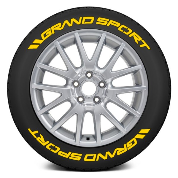 Tire Stickers® - Yellow "Grand Sport" Tire Lettering Kit