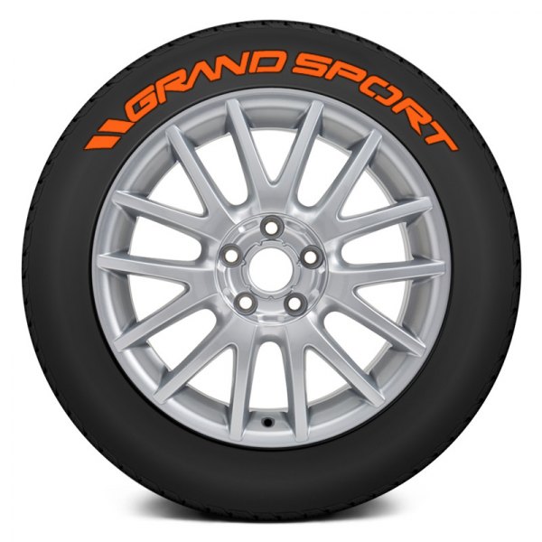 Tire Stickers® - Orange "Grand Sport" Tire Lettering Kit
