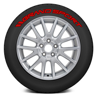 Tire Stickers® - Red "Grand Sport" Tire Lettering Kit