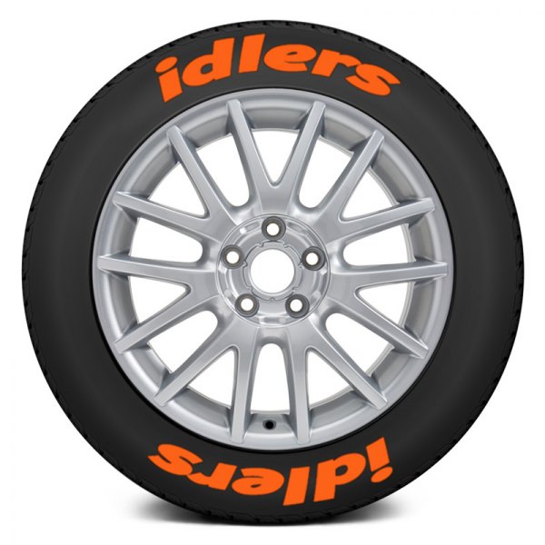 Tire Stickers® - Orange "Idlers" Tire Lettering Kit
