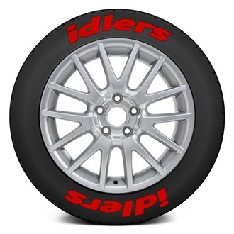 Tire Stickers® - Red "Idlers" Tire Lettering Kit