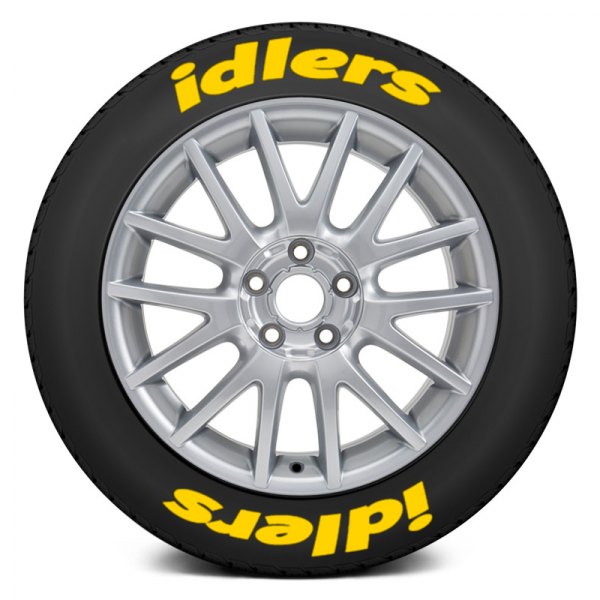 Tire Stickers® - Yellow "Idlers" Tire Lettering Kit