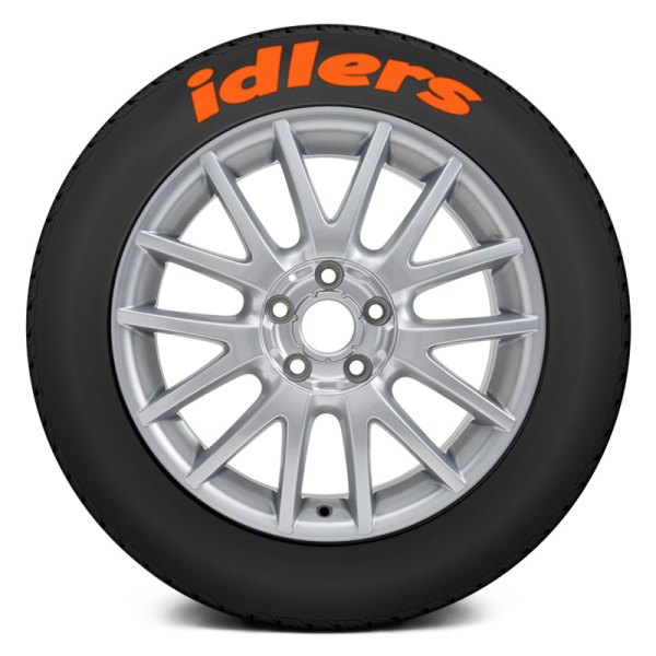 Tire Stickers® - Orange "Idlers" Tire Lettering Kit
