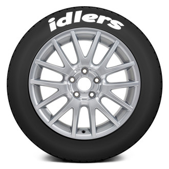 Tire Stickers® - White "Idlers" Tire Lettering Kit