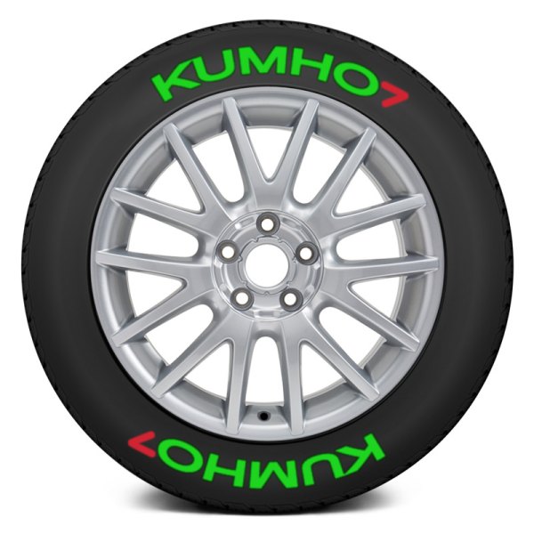 Tire Stickers® - Green "Kumho" Tire Lettering Kit