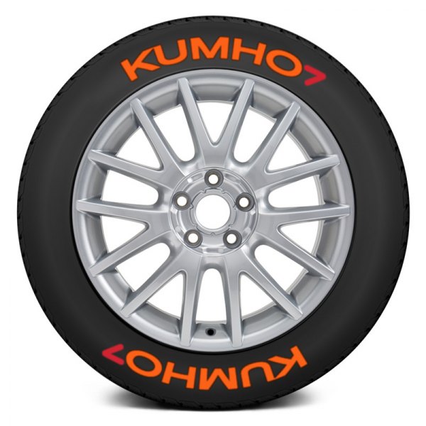 Tire Stickers® - Orange "Kumho" Tire Lettering Kit