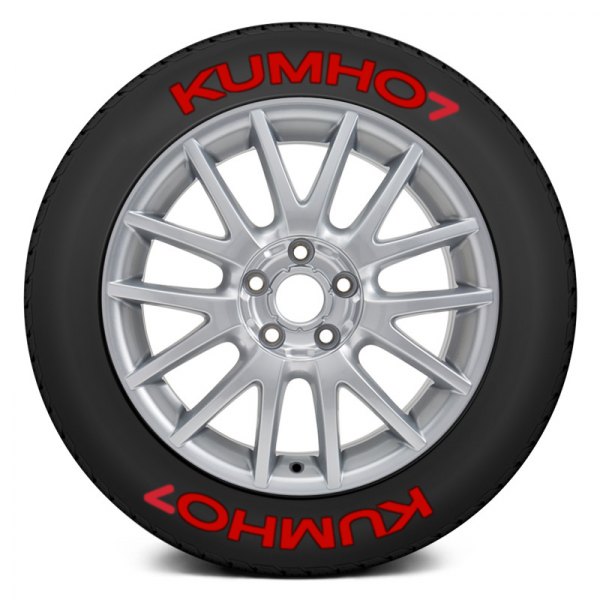 Tire Stickers® - Red "Kumho" Tire Lettering Kit