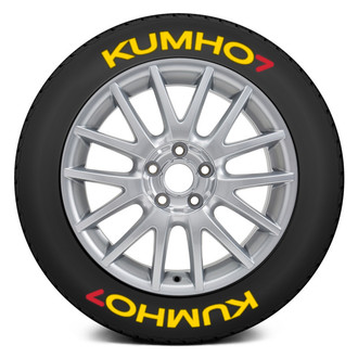 Tire Stickers® - Yellow "Kumho" Tire Lettering Kit