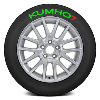 Tire Stickers® - Green "Kumho" Tire Lettering Kit