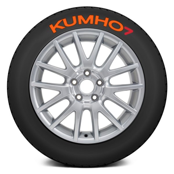 Tire Stickers® - Orange "Kumho" Tire Lettering Kit