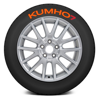 Tire Stickers® - Orange "Kumho" Tire Lettering Kit