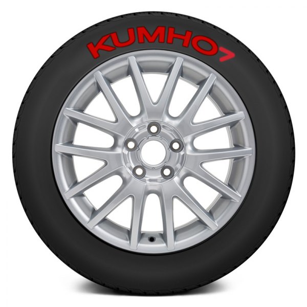 Tire Stickers® - Red "Kumho" Tire Lettering Kit