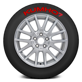 Tire Stickers® - Red "Kumho" Tire Lettering Kit