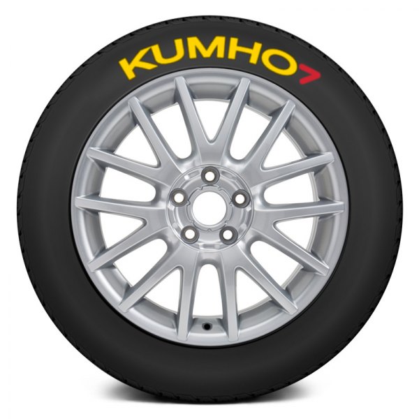 Tire Stickers® - Yellow "Kumho" Tire Lettering Kit