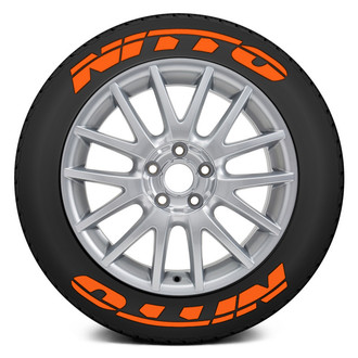 Tire Stickers® - Orange "Nitto" Tire Lettering Kit