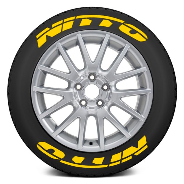 Tire Stickers® - Yellow "Nitto" Tire Lettering Kit