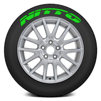 Tire Stickers® - Green "Nitto" Tire Lettering Kit
