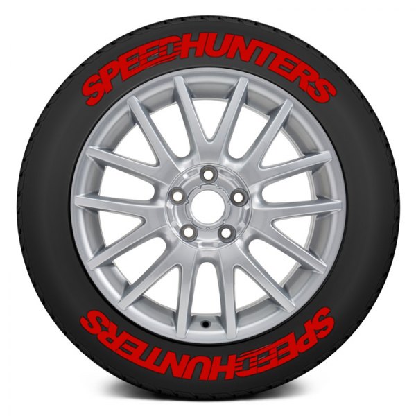 Tire Stickers® - Red "Speedhunters" Tire Lettering Kit