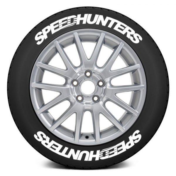 Tire Stickers® - White "Speedhunters" Tire Lettering Kit
