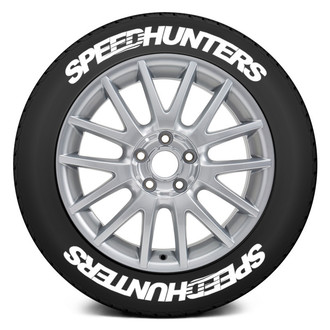 Tire Stickers® - White "Speedhunters" Tire Lettering Kit