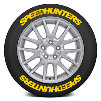 Tire Stickers® - Yellow "Speedhunters" Tire Lettering Kit