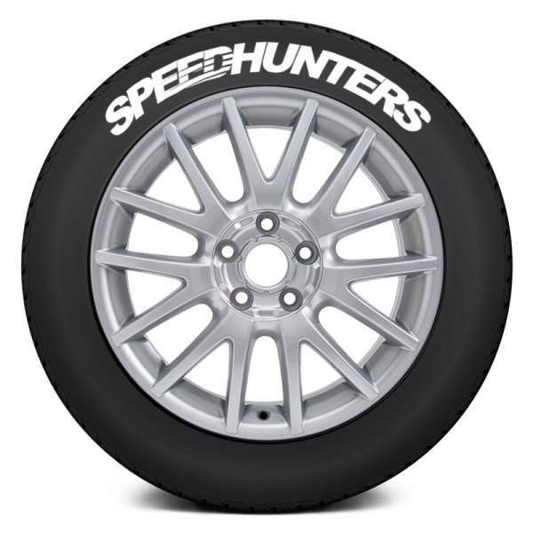Tire Stickers® - White "Speedhunters" Tire Lettering Kit