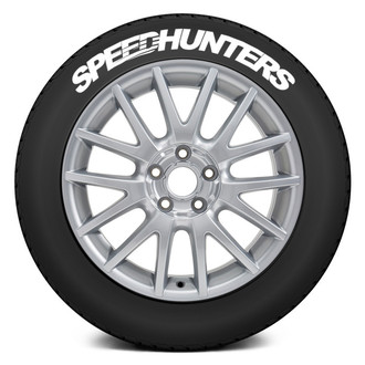 Tire Stickers® - White "Speedhunters" Tire Lettering Kit