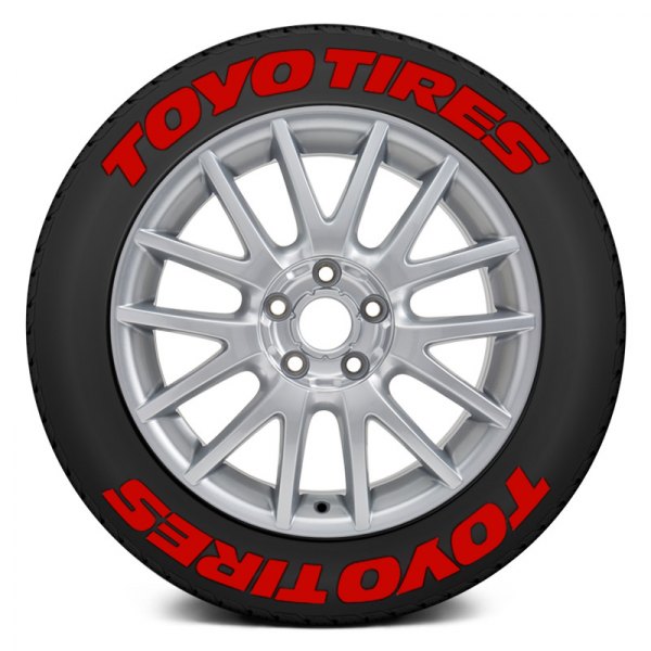 Tire Stickers® - Red "Toyo Tires" Tire Lettering Kit