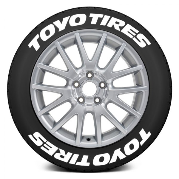 Tire Stickers® - White "Toyo Tires" Tire Lettering Kit