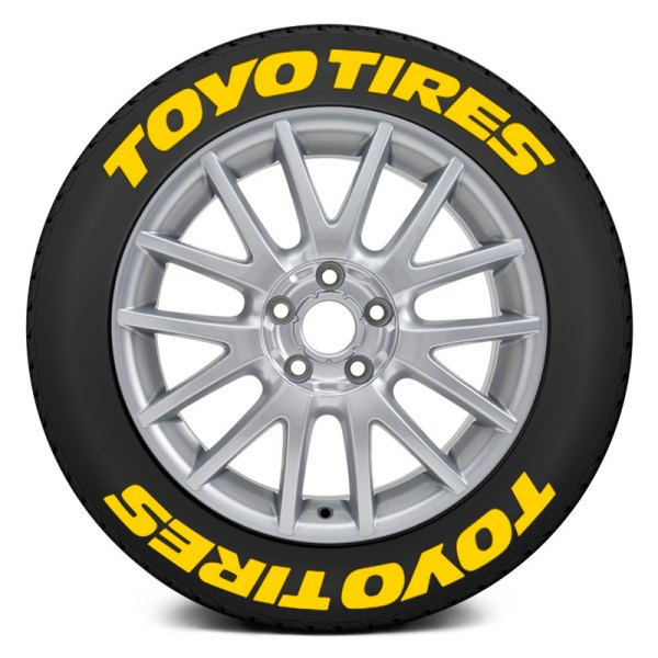 Tire Stickers® - Yellow "Toyo Tires" Tire Lettering Kit